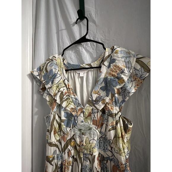 Lauren Conrad Multicolor Floral Midi Dress Sz S - Picture 3 of 7